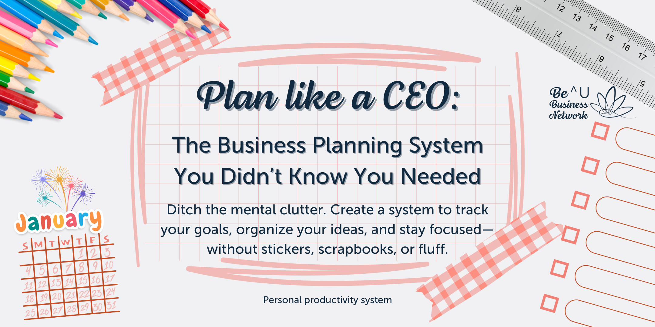BuJo Banner Plan Like A CEO Class Banner